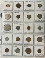 Page of 20 Foreign Coins
