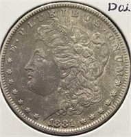 1881 Morgan Dollar AU