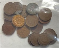 (20) Indian Cents