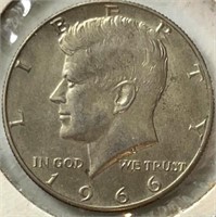 1966 Kennedy Half Dollar AU