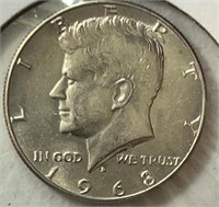 1968-D Kennedy Half Dollar Prem UNC