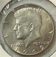 1969-D Kennedy Half Dollar Prem UNC