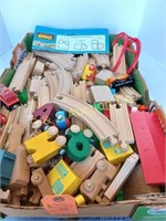 Flat of BRIO Wood Track and Toy Trains