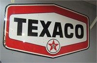 Antique Double Sided Metal Texaco Sign
