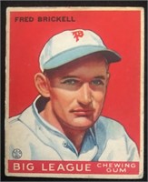 1933 Goudey #38 Fred Brickell Lower grade Conditio