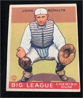 1933 Goudey #186 John Schulte Mid grade Condition.
