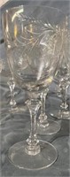 Assorted Etched Crystal Stemware