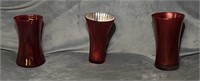 Cranberry Colored Vases