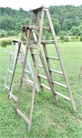 (3) Step ladders 5' aluminum, 6' wooden