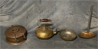 Assorted Copper / Tea Kettle / Ladle / 2 Containes