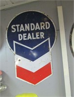 Antique Standard Dealer Metal Sign 72" L 48" R