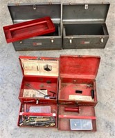(4) Metal tool boxes, two are Craftsman and