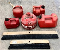(5) Assorted gas/fuel cans - 2 gallon,