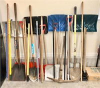 (12) Assorted long handle tools to include