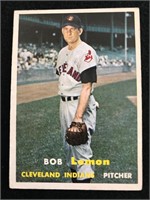 1957 Topps #120 Bob Lemon HOF Lower grade Conditio
