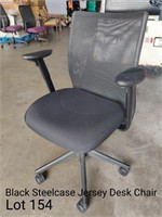 Black Steelcase Jersey Desk Chair