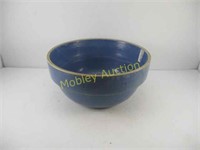 BLUE CROCK MIXING BOWL-CRACK ON BOTTOM IN PICTURE