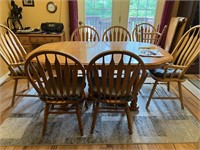 TABLE & CHAIRS(8) - 86X42" - 12"LEAF X 2