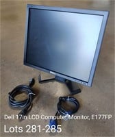 Dell 17in LCD Computer Monitor w/ Stand & Cords