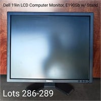 Dell 19in LCD Computer Monitor, E190Sb w/ Stand