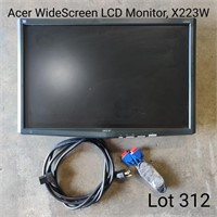 Acer Wide Screen LCD Monitor, X223W