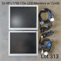 2x HP L1750 17in  LCD Monitors w/ Cords