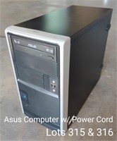Asus Computer w/ Power Cord