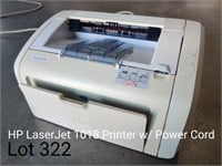 HP LaserJet 1018 Printer w/ Power Cord