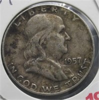 1957-D Franklin Half Dollar.