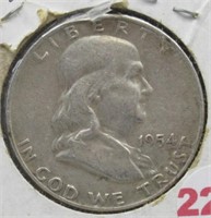 1954-D Franklin Half Dollar.