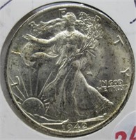 1942-S Walking Liberty Half Dollar.
