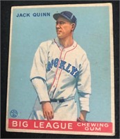 1933 Goudey #78 Jack Quinn Rookie Lower grade Cond