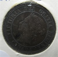 1876-H Canada Large Cent AU/UNC.
