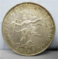 Mexico 25 Pesos 1968 BU Mexican City Olympics.
