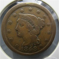 1848 US Large Cent Fine.
