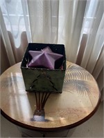 6" x 6" decorative box with candle