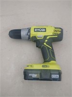 Ryobi Drill w/1 battery - no charger - WORKS