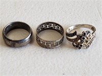 3 Sterling Rings
