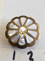 Flowered Mother of Pearl Pill Box