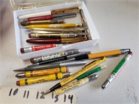 Lot of Vintage Advertising Pencils and Pens