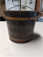 Vintage Dutch Boy White Lead Tin Bucket