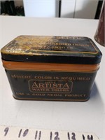 Vintage Water Colors Tin