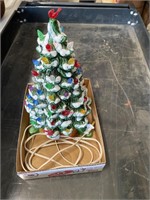 Two Desktop Ceramic Christmas Trees