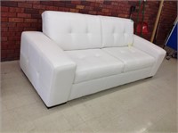 White leather couch