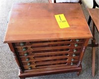 6 drawer antique spool chest