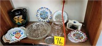 glassware including souvenir plates,