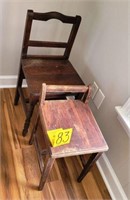 child's stool with back and