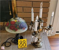 electric candle holder and small lamp
