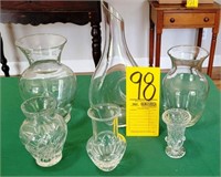 vases and wine decanter