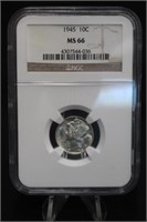 1945 MS66 Mercury Silver Dime Certified